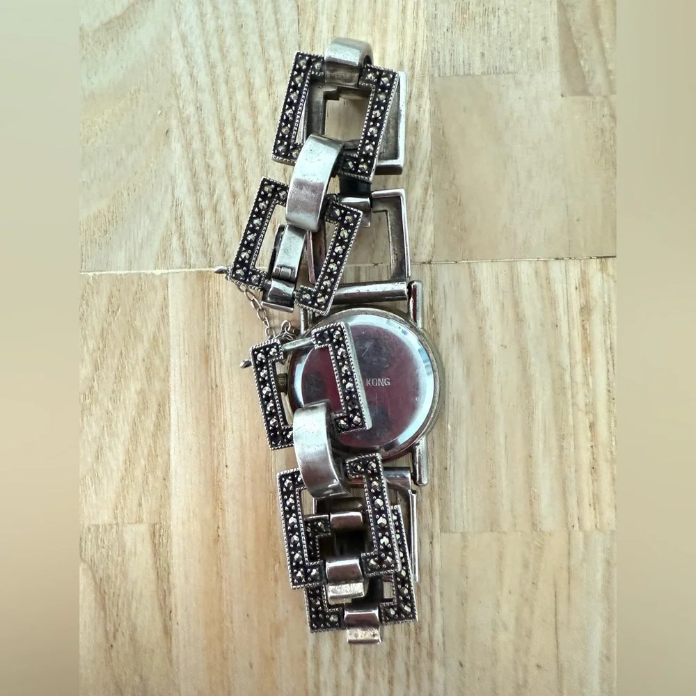 Vintage Judith Jack sterling silver marcasite watch NEW BATTERY